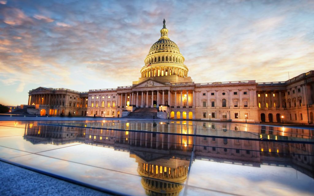 United States Capitol sunset