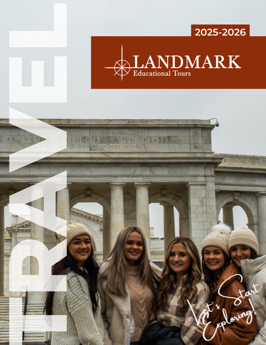 Landmark Educational Tours 2025-26 brochure cover