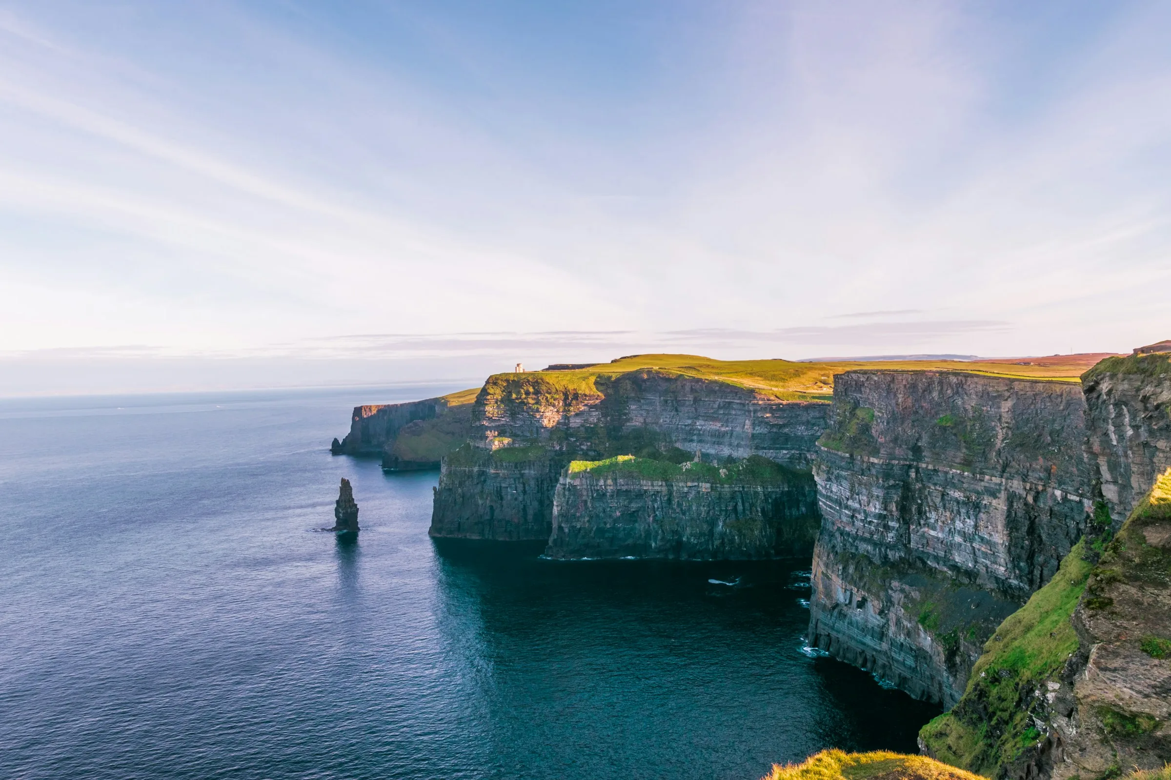 The Cliffs of Moher rising above the Atlantic on Ireland's western coast