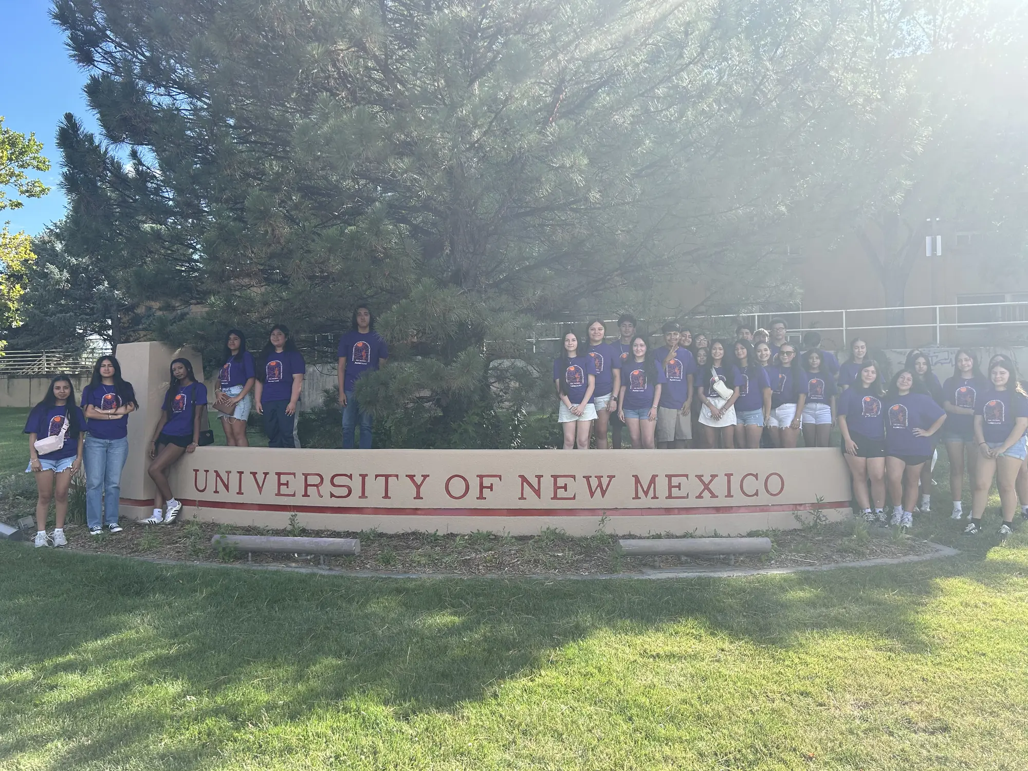 A Landmark student group at the University of New Mexico sign in Albuquerque