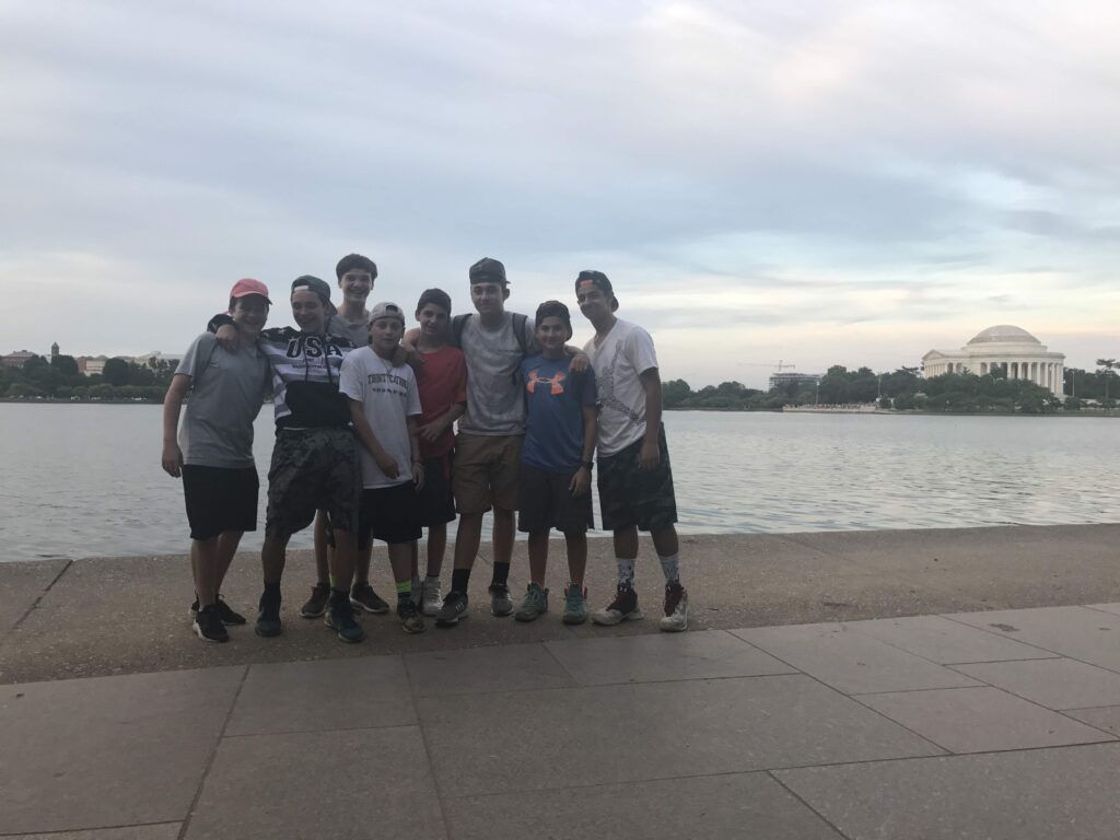 Students at the Tidal Basin in DC