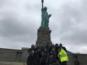 NYC school trip at the Statue of Liberty