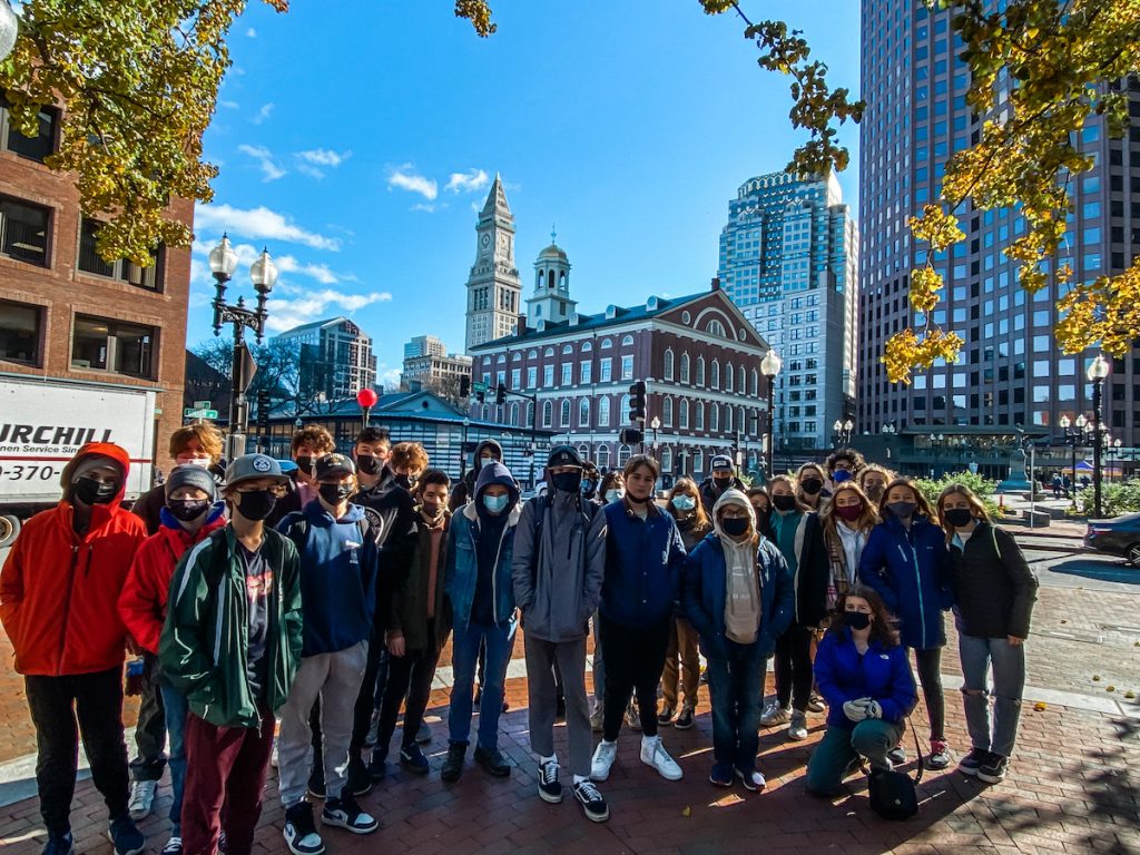 group in front of faneuil hall
