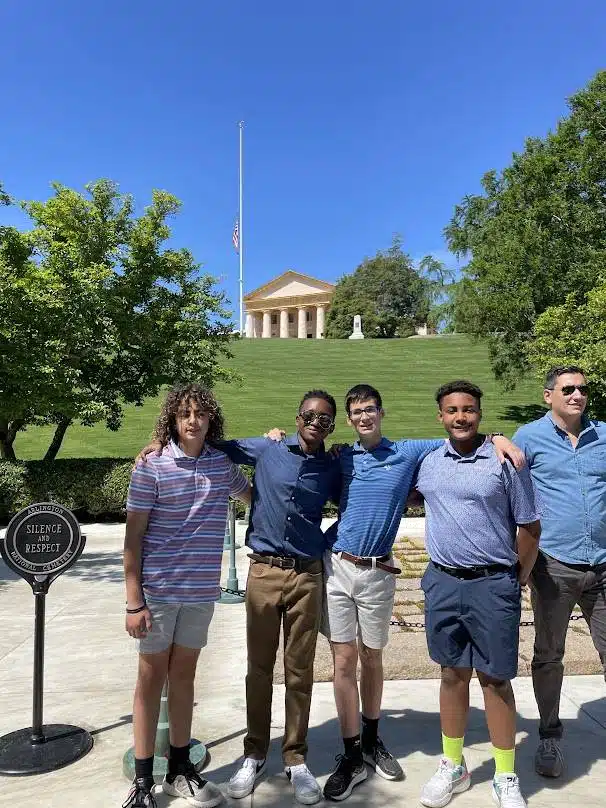 Students at Arlington National Cemetery