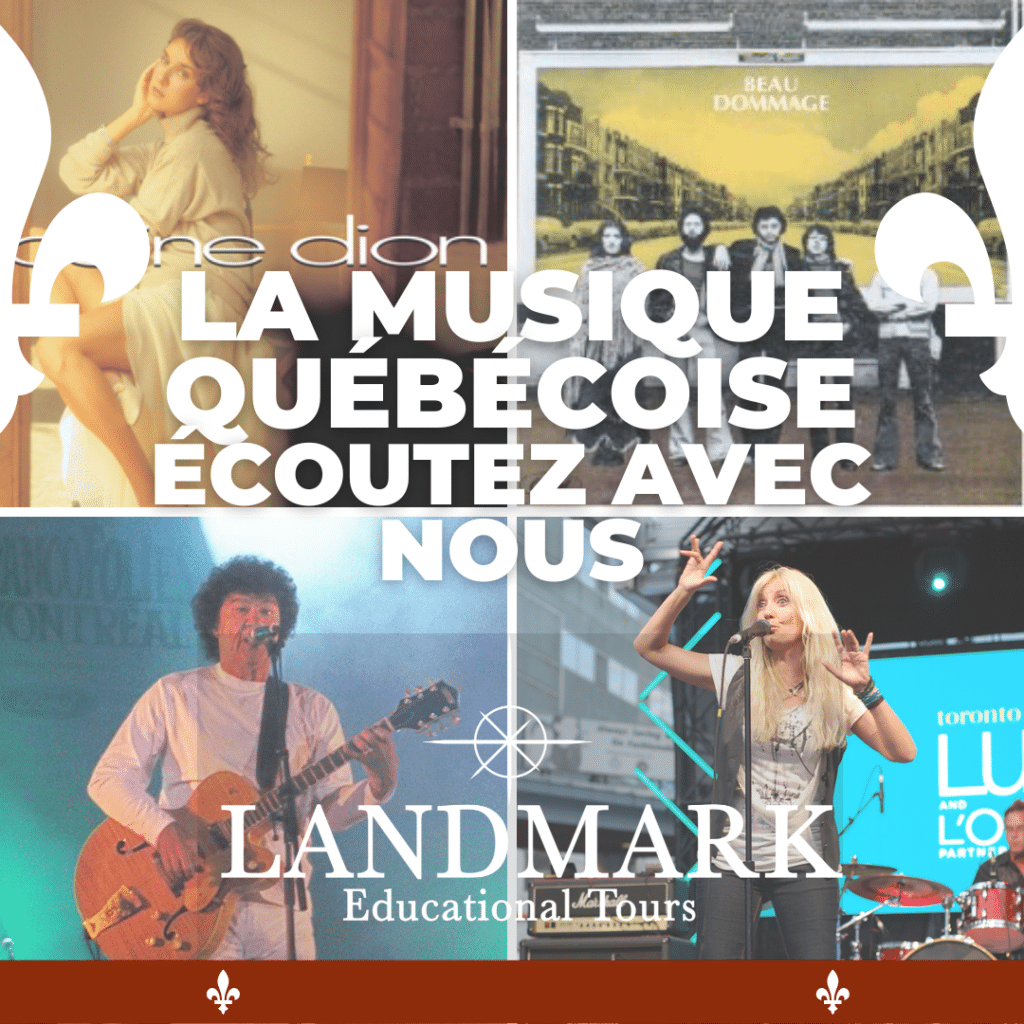 Collage of Quebec singers and artists