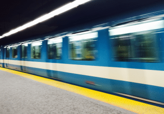 Montreal subway action shot